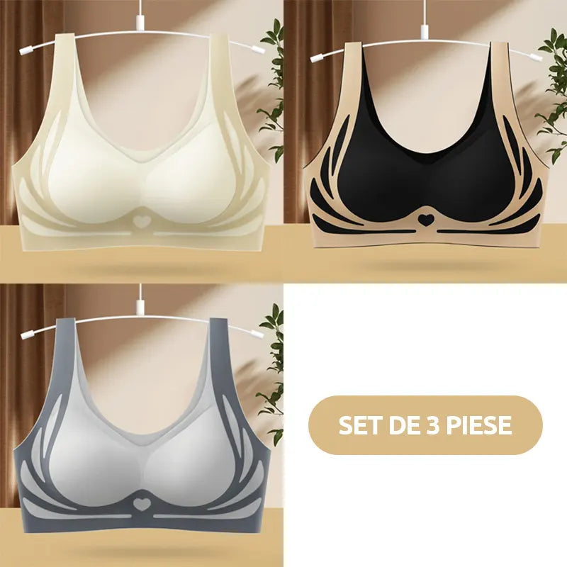 ❤️Nejnižší cena vůbec【Balení 3 kusů】VVysoce elastická bezešvá push-up podprsenka pro větší velikosti ❤️【40-85 kg】