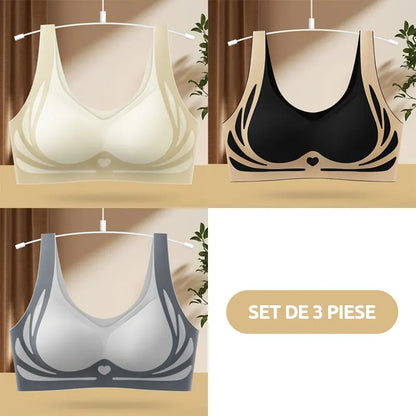 ❤️Nejnižší cena vůbec【Balení 3 kusů】VVysoce elastická bezešvá push-up podprsenka pro větší velikosti ❤️【40-85 kg】