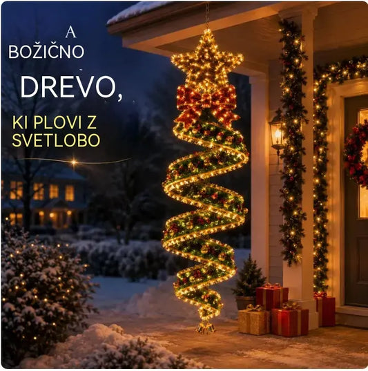 🎄 Serija spiralnih LED visečih luči, prežeta z božično čarovnijo ✨