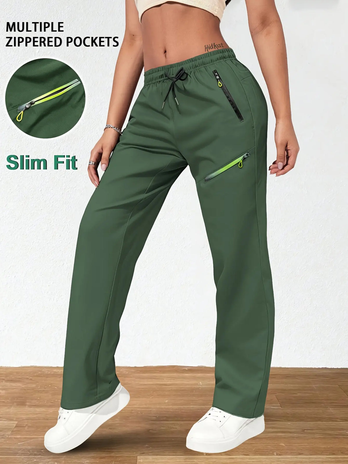 ⏳ Oferta por tiempo limitado 🔥 Pantalones cargo de corte recto para mujer — Cintura elástica; ideales para el trabajo, viajes y el día a día 👖✨