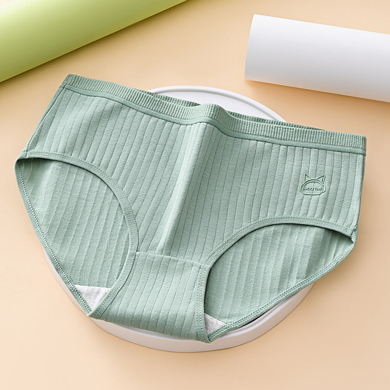 💖🔥【Balení 7 kusů】50% sleva poslední den: Dámské antibakteriální bavlněné kalhotky s vysokým pasem