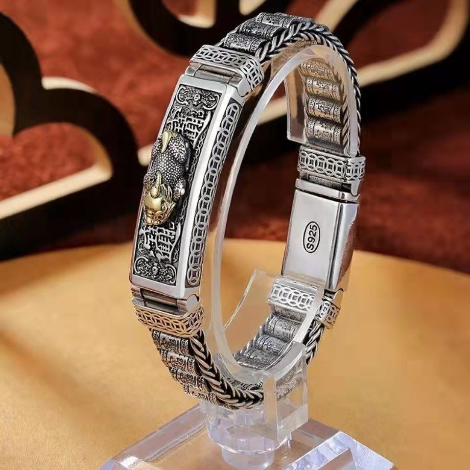 🏆😍【Más vendido】2026 nueva pulsera de la fortuna Pixiu hecha a mano de Plata de Ley 925