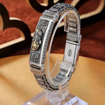 🏆😍【Más vendido】2026 nueva pulsera de la fortuna Pixiu hecha a mano de Plata de Ley 925