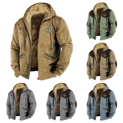 🔥💥【M-5XL】Chaqueta con capucha para hombre nueva 2026: gruesa y afelpada, resistente al frío y cálida