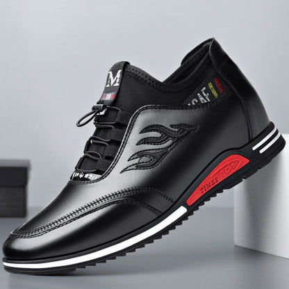 【39-44】Nuevos zapatos deportivos casuales de cuero genuino impermeables para hombre