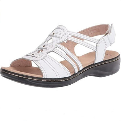 ☀️👡【35-43】Sandalias planas de cuero suaves y cómodas para mujer, ideales para uso diario.
