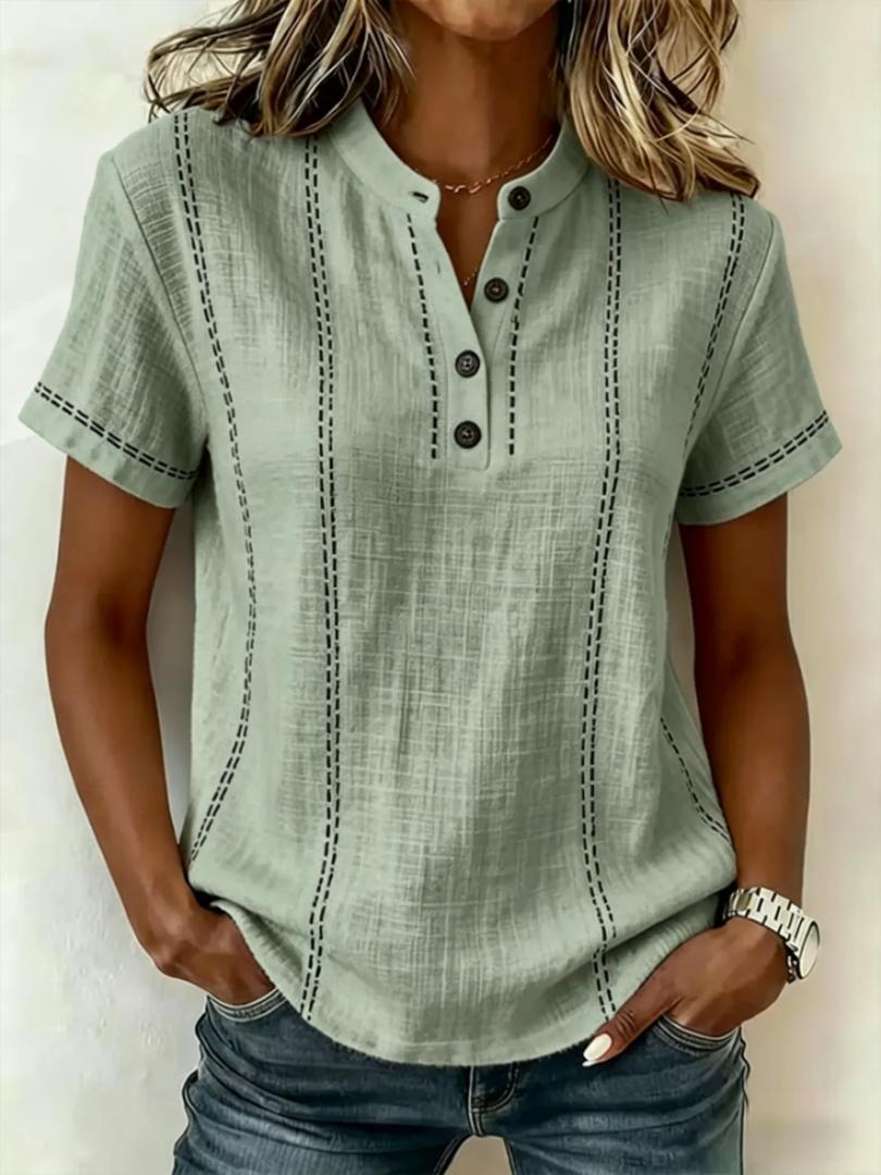 ⏳ ¡Oferta por tiempo limitado! ⏰【S-3XL】Nueva camisa casual de manga corta para mujer, de algodón y lino