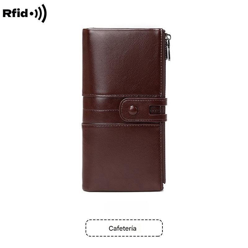 💖👜【Oferta por tiempo limitado -50%】Cartera antimagnética de cuero genuino para mujer, el modelo más vendido de 2026
