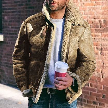 🔥🔥【M–5XL】Chaqueta de invierno retro y cálida para hombre: forro polar, diseño clásico.