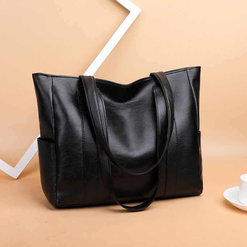 Nuevo bolso de hombro de mujer en piel suave, casual y de gran capacida