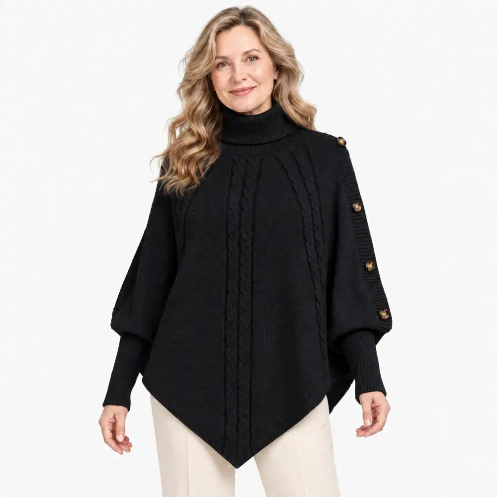 【S-3XL】Jersey de punto trenzado de cuello alto para mujer, colección otoño/invierno 2026✨