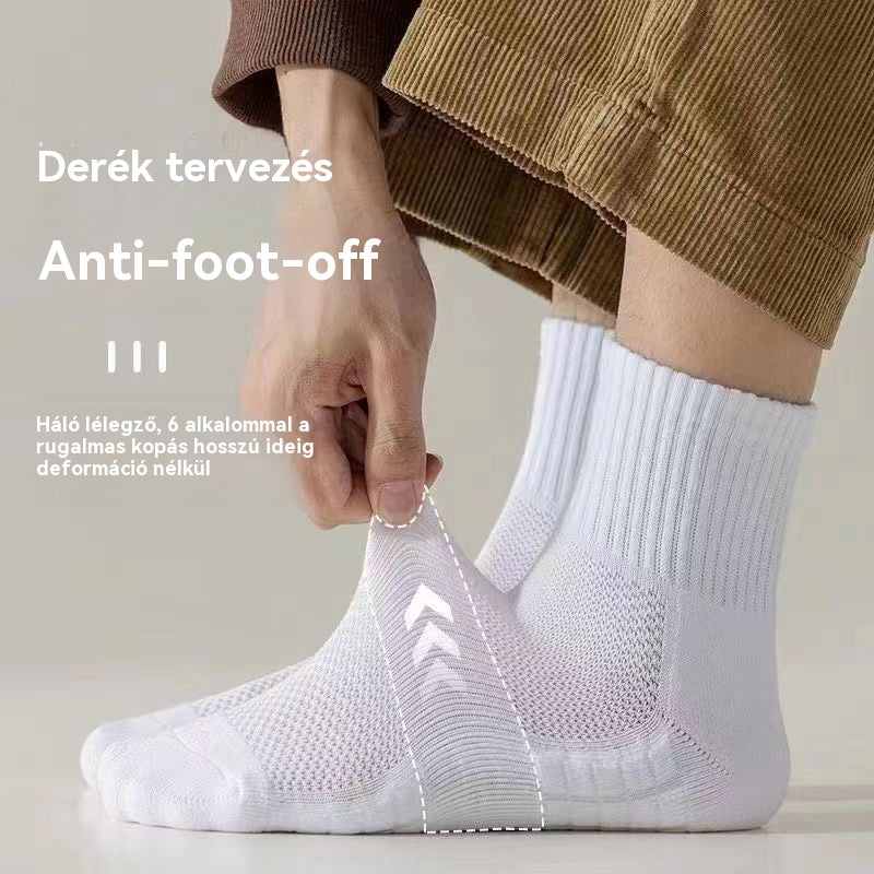 😍🧦【10 pares】Calcetines deportivos largos para hombre, que absorben el sudor, absorben los golpes, protegen el talón, son resistentes a los olores, transpirables, adecuados para baloncesto y deportes diarios.