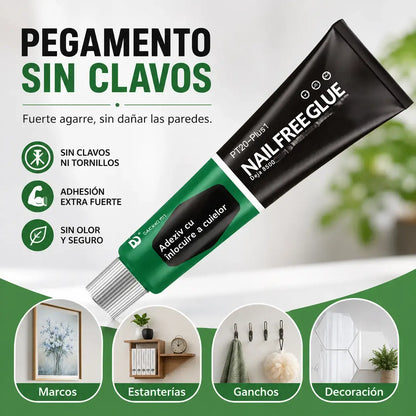 【Compra 5 y llévate 5 gratis】Pegamento multiusos sin clavos: resistente al agua, de secado rápido y no requiere taladrar.