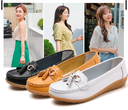 【🔥30% de descuento】【Tallas 35-44】Nuevos zapatos casuales para mujer en cuero auténtico con estilo
