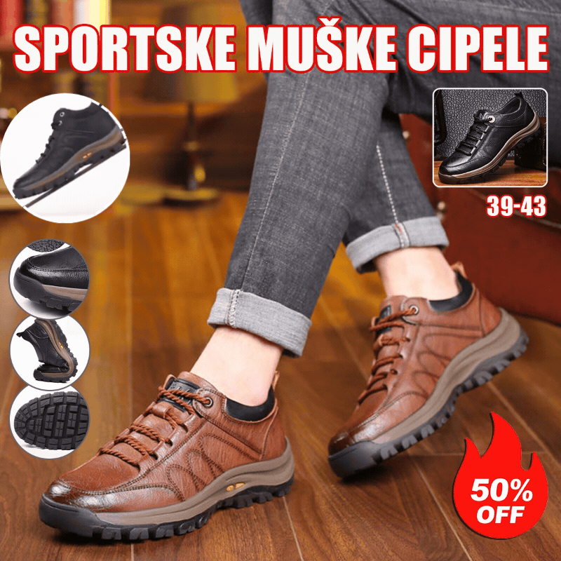 👞【39-48】Ανδρικά Casual Παπούτσια από Γνήσιο Δέρμα - Αδιάβροχα και Αντιολισθητικά