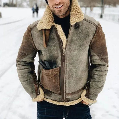 🔥🔥【M–5XL】Chaqueta de invierno retro y cálida para hombre: forro polar, diseño clásico.