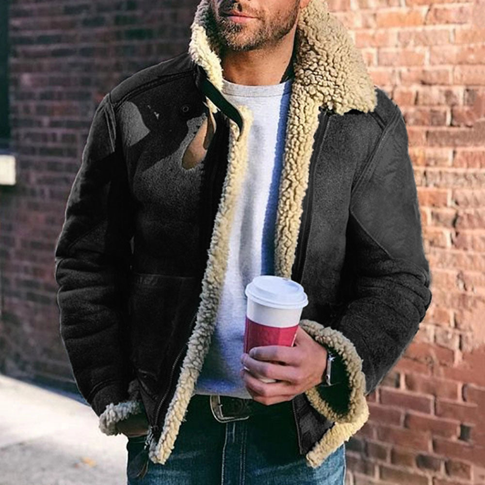 🔥🔥【M–5XL】Chaqueta de invierno retro y cálida para hombre: forro polar, diseño clásico.