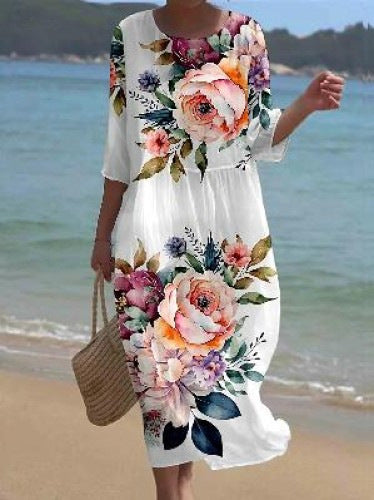 🌸🌸【50% de descuento】🔥【S-8XL】Nuevo vestido estampado ligero y transpirable 2026