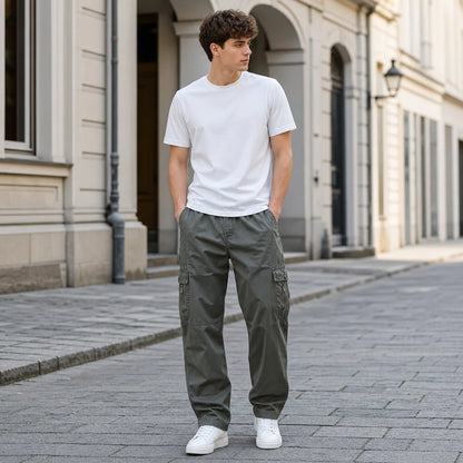 ✨【L-3XL】Pantalones de trabajo informales, ligeros y de algodón puro, para el verano de 2026.