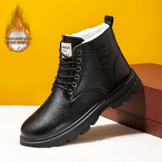 😎👍【39-44】Nuevas botas Martin altas de invierno para hombre con forro polar, antideslizantes