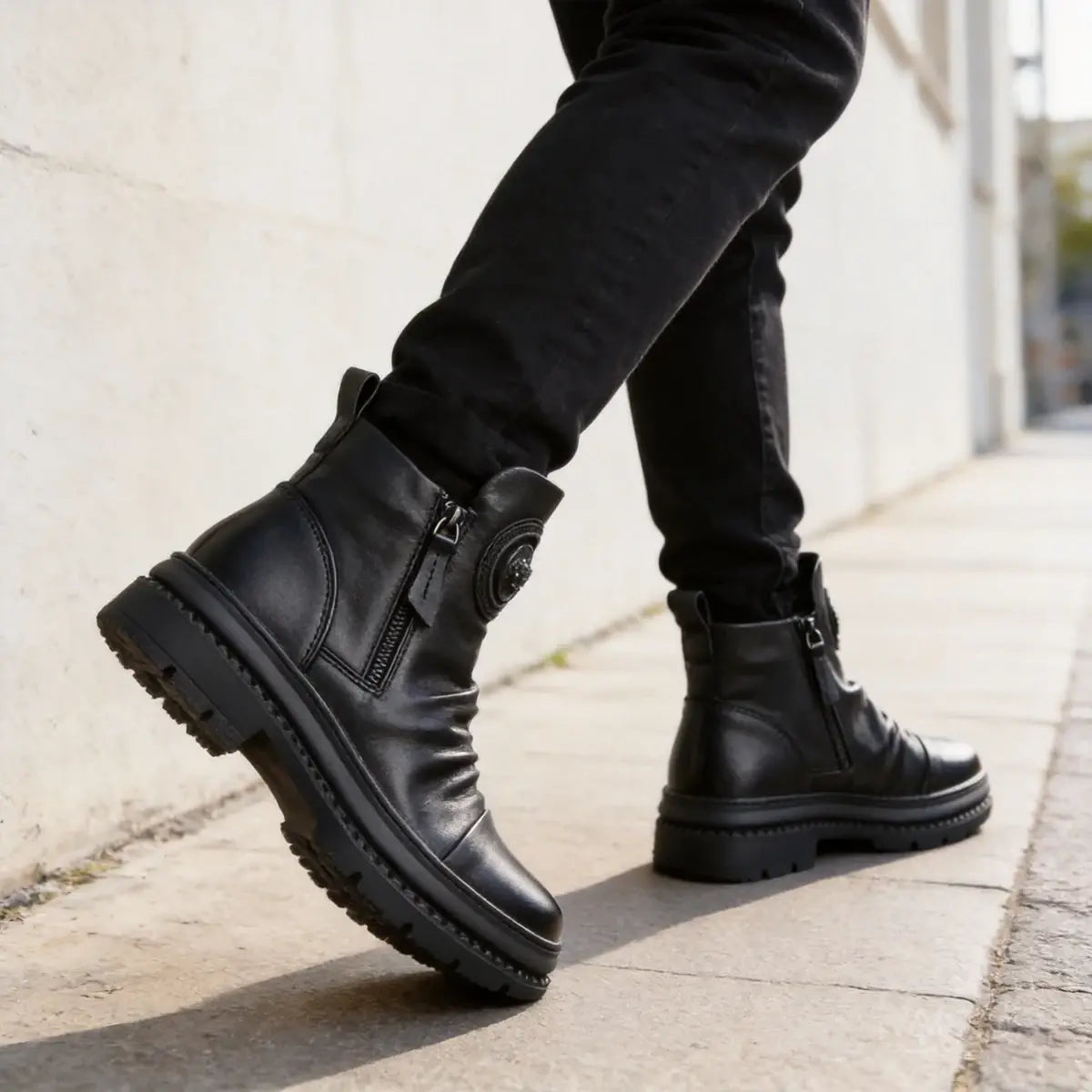 ⏳🔥Descuento del 20 %🔥Nuevos modelos de otoño e invierno 39-44【39-44】 nuevas botas de piel para hombre, piel de vacuno de alta calidad, hechas a mano.