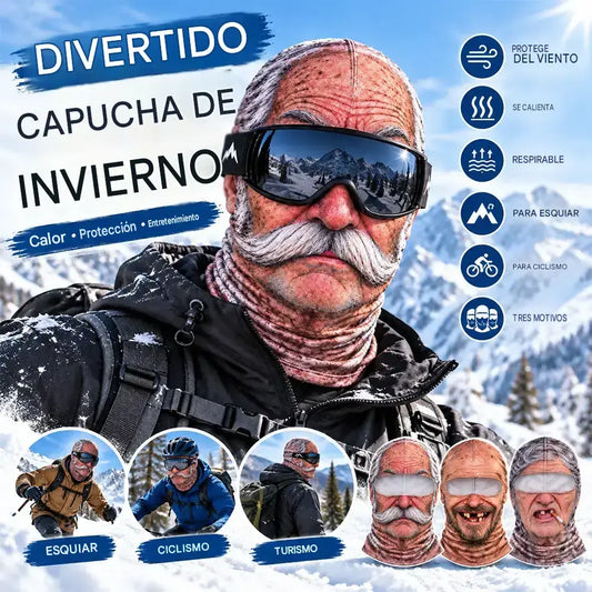 🔥😎 Divertida mascarilla facial 3D y cálida para deportes de invierno al aire libre