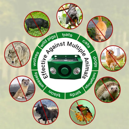 🔥【50% OFF】🐅Repelente ultrasónico de animales salvajes alimentado por energía solar