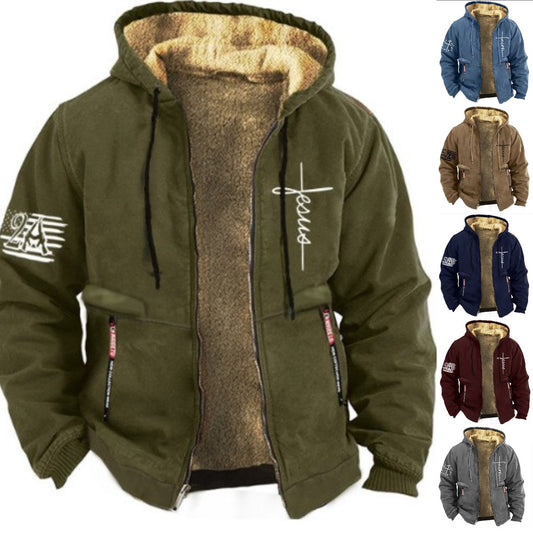 【S-3XL】 Ανδρικό μοντέρνο φθινοπωρινό χειμερινό χοντρό βελούδινο casual μπουφάν