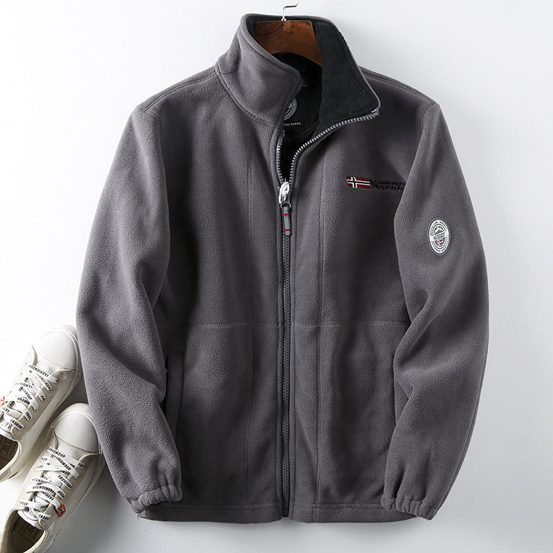 【XS-3XL】Abrigo de lana gruesa para hombre con forro de felpa, tallas grandes, cálido y cómodo para otoño e invierno.
