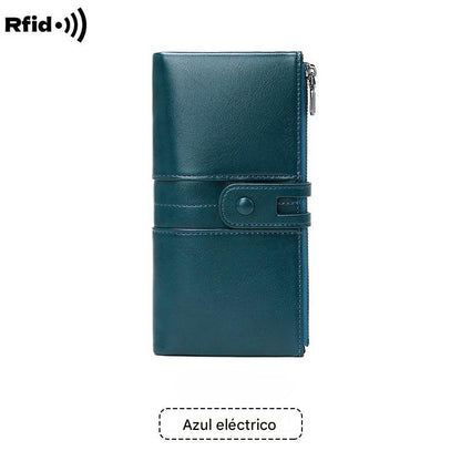 💖👜【Oferta por tiempo limitado -50%】Cartera antimagnética de cuero genuino para mujer, el modelo más vendido de 2026