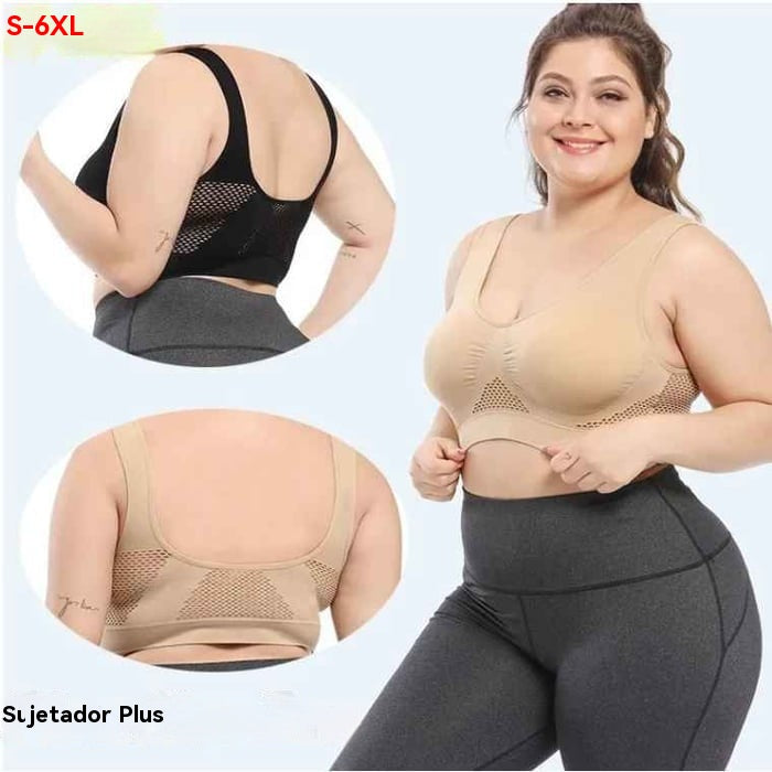 【 🔥OFERTA DE FIN DE TEMPORADA】😍【Paquete de 3】Sujetador sin costuras para tallas grandes ❤️ Transpirable y refrescante【40-120KG】