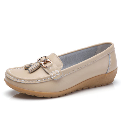 【🔥30% de descuento】【Tallas 35-44】Nuevos zapatos casuales para mujer en cuero auténtico con estilo
