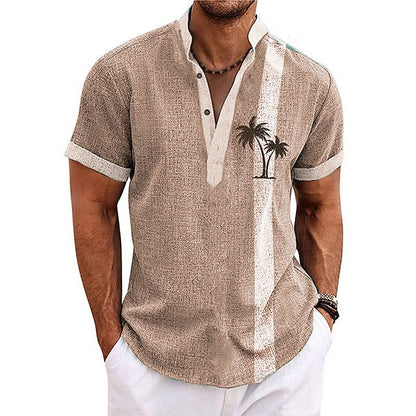 😎☀️【S-6XL】Nueva camisa casual transpirable estampada de algodón puro para hombre, nueva colección 2026