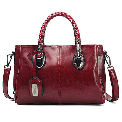 👜【50 % de descuento】Bolso de piel estilo Boston, de cuero suave, apto para llevar al hombro