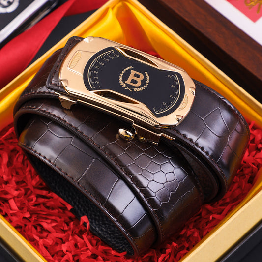 🔥【30%OFF】Nuevo cinturón de hombre de cuero genuino con hebilla automática
