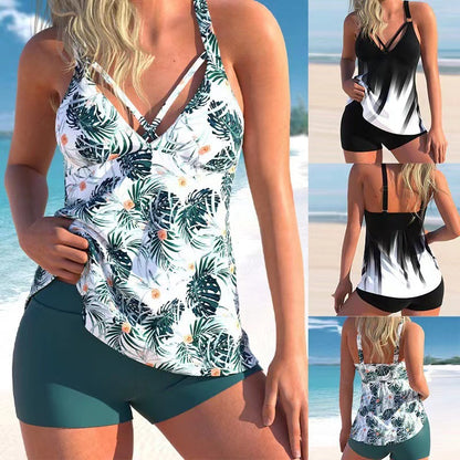 🏖️【S-2XL】2026-os nyári új női kétrészes nyomtatott fürdőruha bikini.