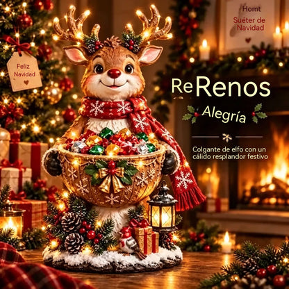 🎄 ¡Ofertas navideñas! ✨ Serie de luces navideñas y cuencos para dulces: 5 diseños con temática navideña.