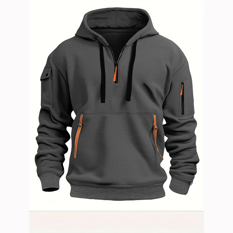 👕[Oferta por tiempo limitado: 47 % de descuento] Novedad para otoño/invierno [Tallas S-5XL] Sudadera con cremallera y multibolsillos para hombre – Envío gratuito