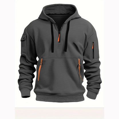 👕[Oferta por tiempo limitado: 47 % de descuento] Novedad para otoño/invierno [Tallas S-5XL] Sudadera con cremallera y multibolsillos para hombre – Envío gratuito