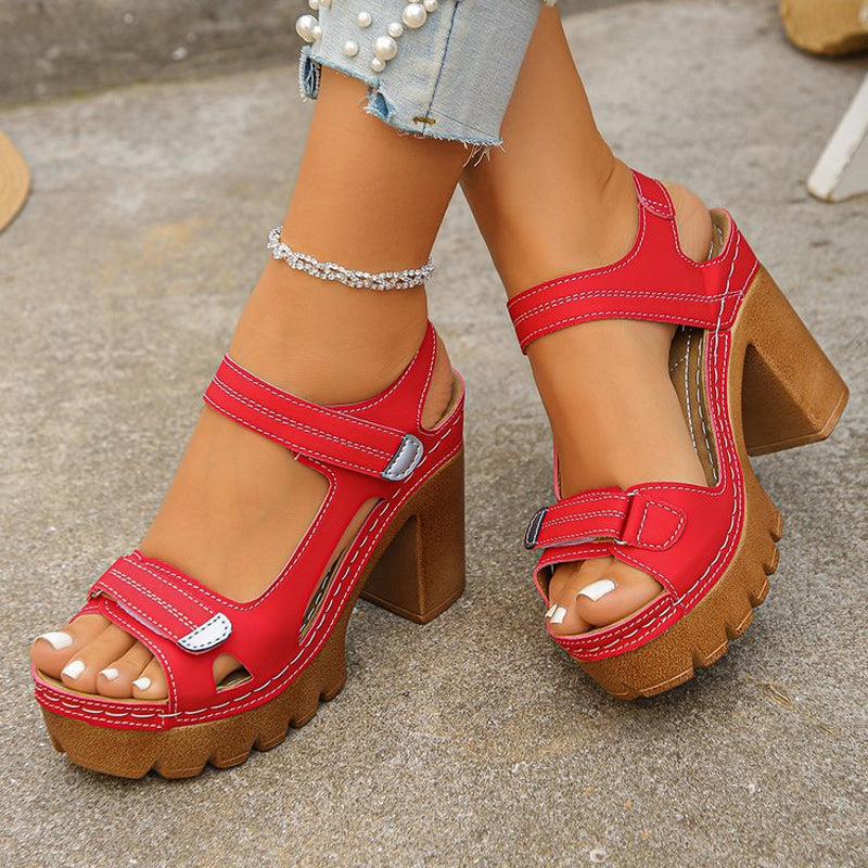 【35-43】🔥 Sandalias de plataforma con tacón grueso: para mayor altura, estabilidad y estilo.