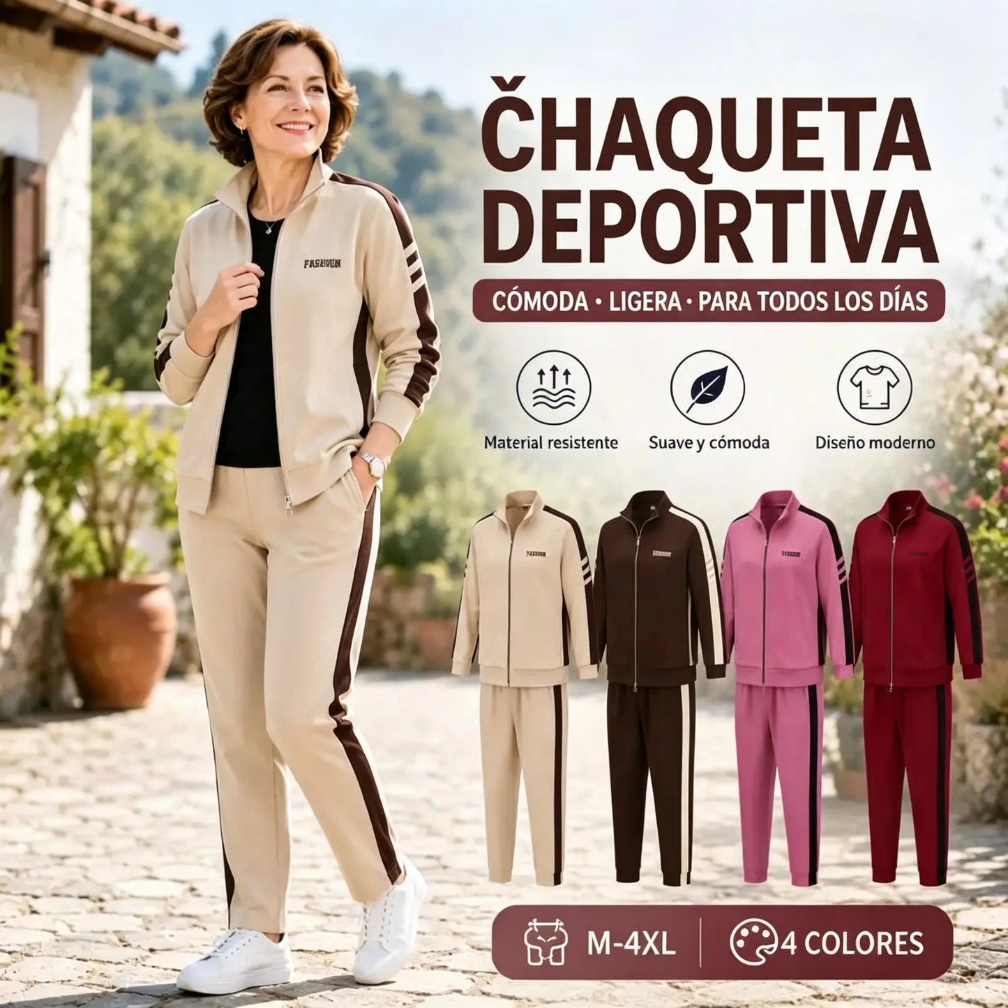 🔥【50% de descuento】🔥【M-5XL】【Chaqueta + Pantalones】😍 Nuevo conjunto deportivo casual de otoño, tallas grandes