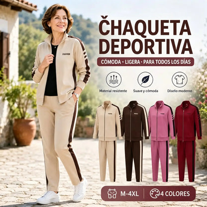🔥【50% de descuento】🔥【M-5XL】【Chaqueta + Pantalones】😍 Nuevo conjunto deportivo casual de otoño, tallas grandes