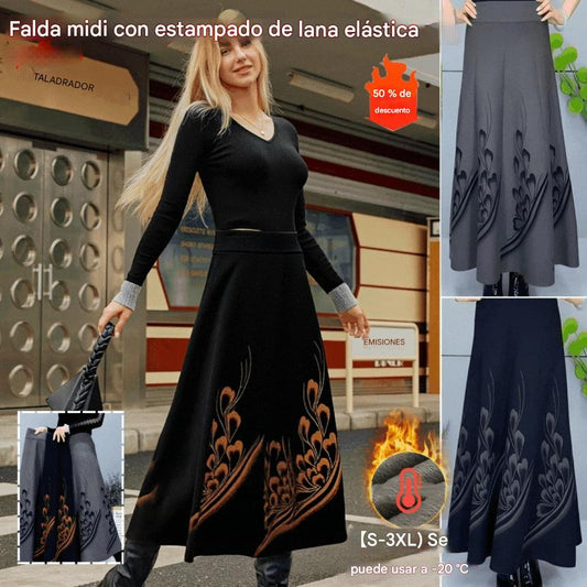 👗🎀【S-3XL】Falda de lana para mujer de otoño e invierno
