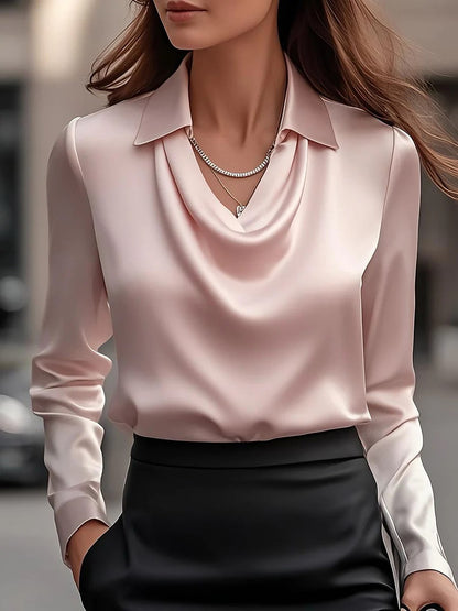 ✨【50% de descuento por tiempo limitado】【S-3XL】【40-100 kg】Elegante camisa estampada de mujer con cuello