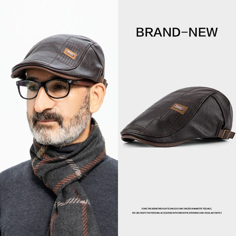 🧢【Oferta especial】🔥 Boina de cuero vintage de primera calidad