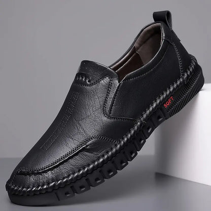 👞【39-44】Νέα ανδρικά δερμάτινα casual παπούτσια με μαλακή σόλα - αντιολισθητικά - αναπνεύσιμα