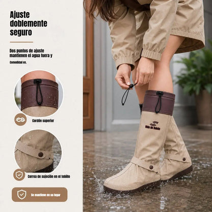 🔥🎁 Cubrezapatos impermeables plegables de caña alta: con un diseño antideslizante de doble cierre, estos protectores para los pies están especialmente diseñados para los desplazamientos diarios al aire libre y las salidas en días de lluvia.