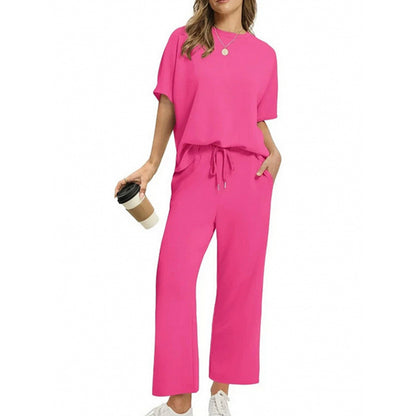 ✨ Tendencia ahora ✨ Conjunto de 2 piezas: top elegante y pantalón a juego para mujer