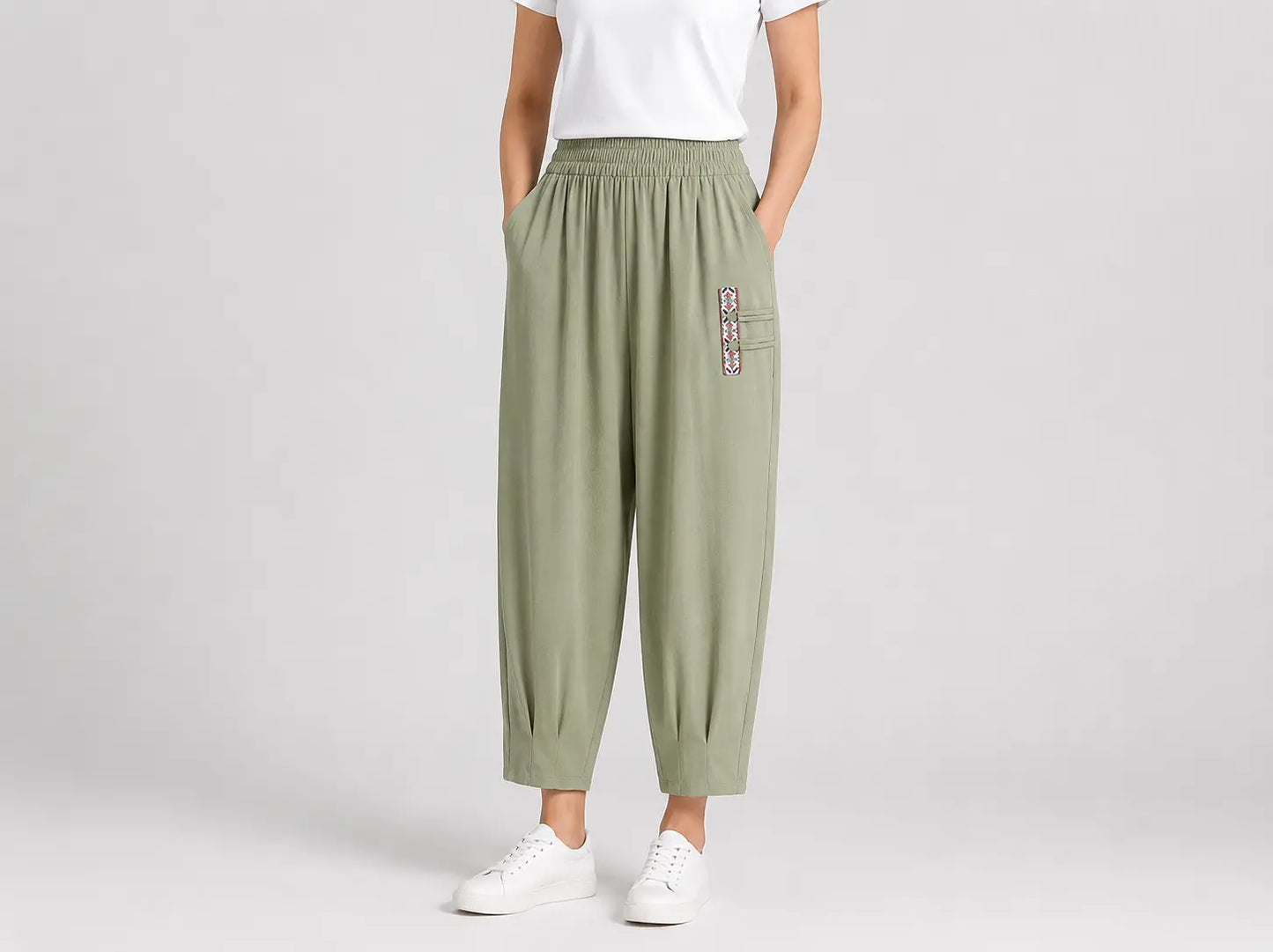 🔥【50% de descuento】🔥【M–4XL】 👖 Pantalones de verano ligeros y transpirables de algodón y lino - pantalones modernos e informales hasta el tobillo