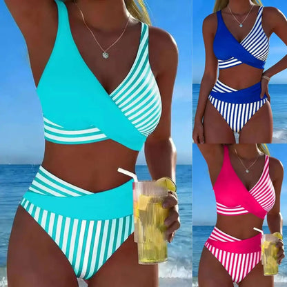 🏖️【S–3XL】🤩 Nov komplet kopalk s potiskom, iz hitro sušeče in zračne tkanine, ozek in eleganten.